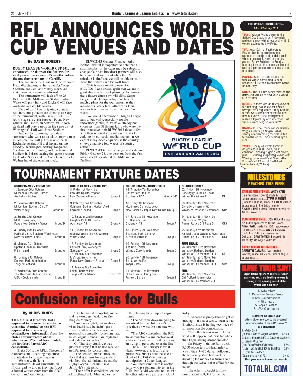 League Express Preview Pages