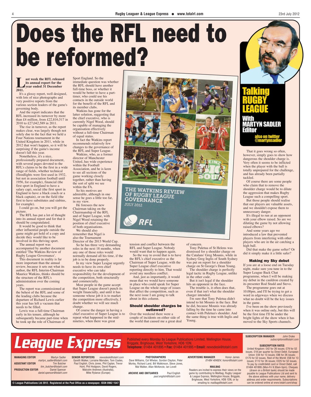 League Express Preview Pages