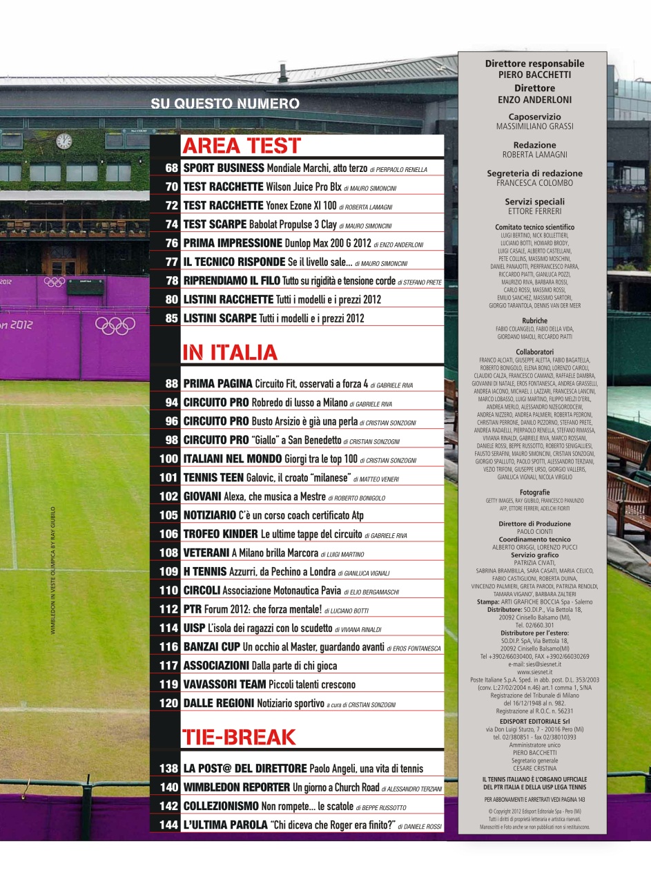 Il Tennis Italiano Preview Pages