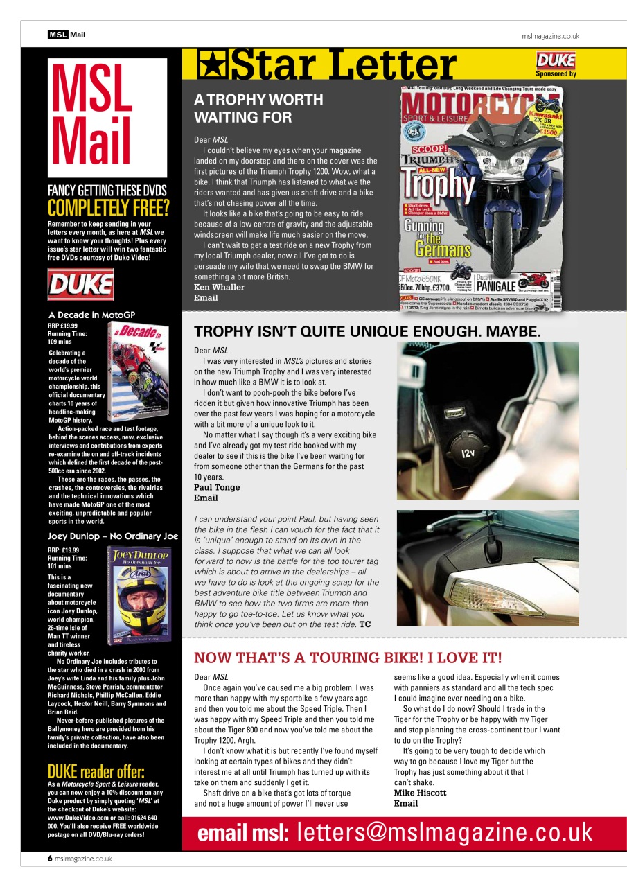 Motorcycle Sport & Leisure Preview Pages