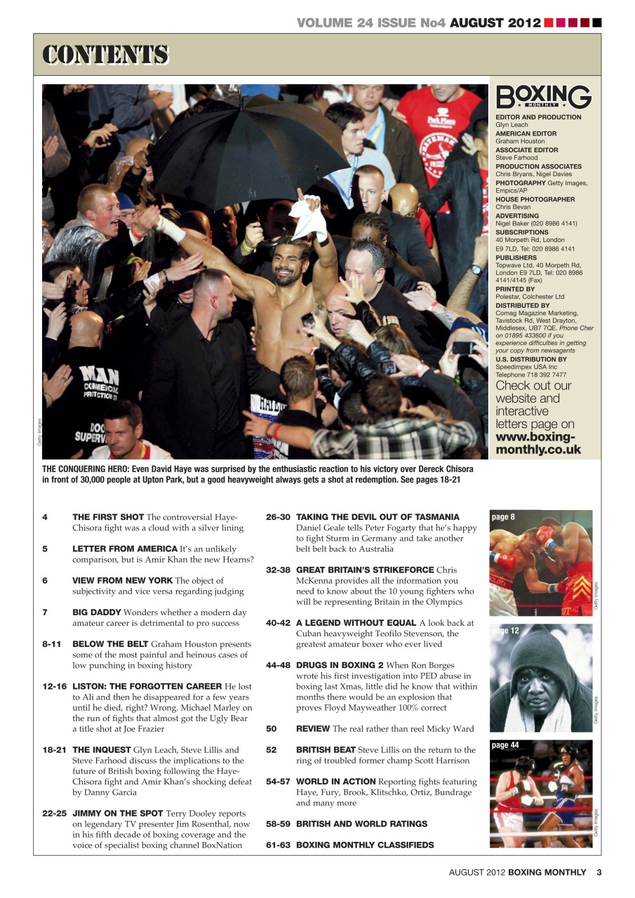 Boxing Monthly Preview Pages