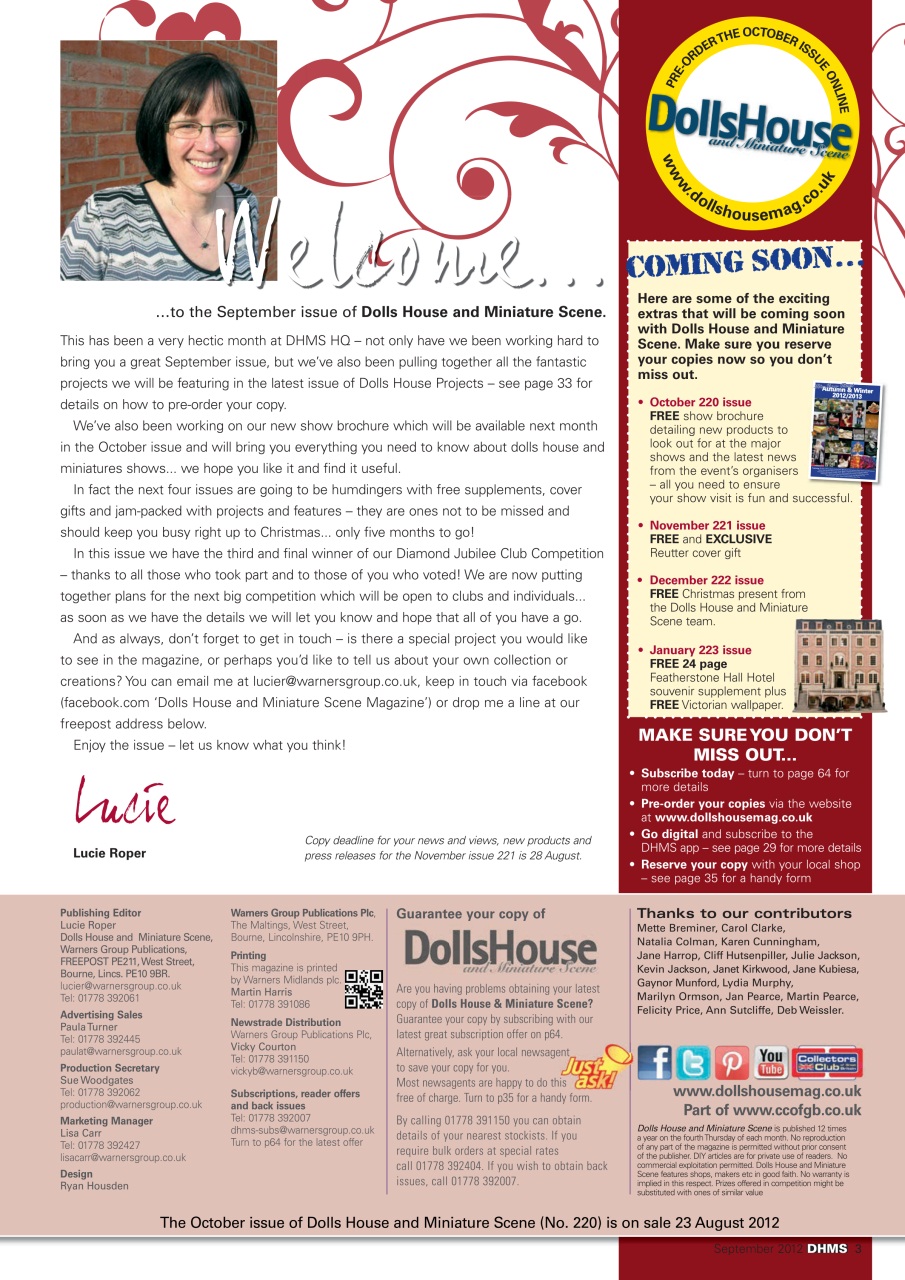 Dolls House and Miniature Scene Preview Pages