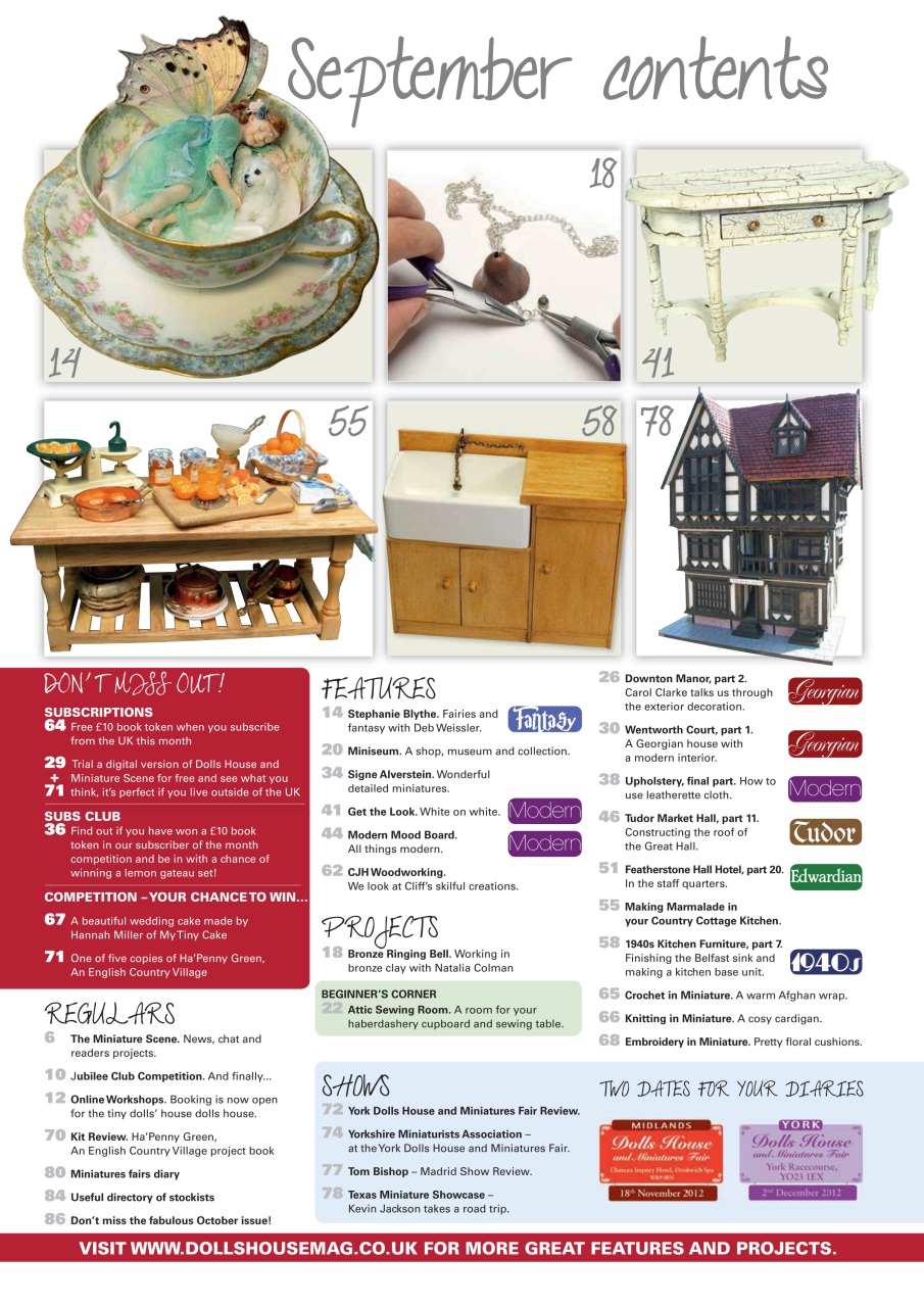 Dolls House and Miniature Scene Preview Pages