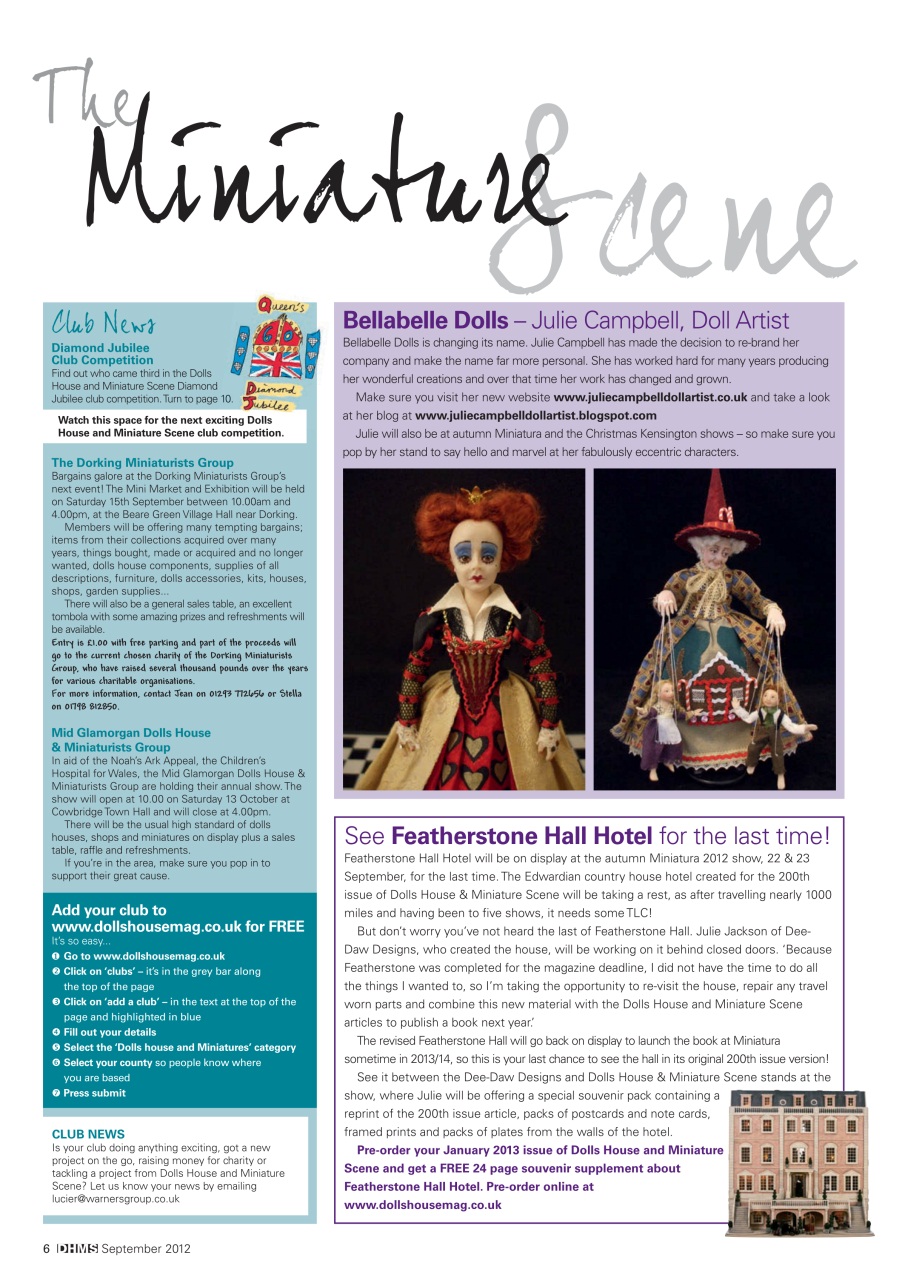 Dolls House and Miniature Scene Preview Pages