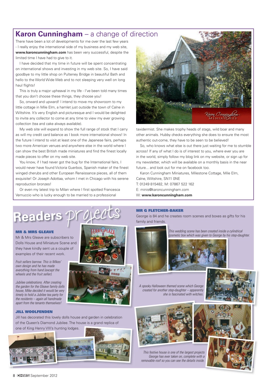 Dolls House and Miniature Scene Preview Pages