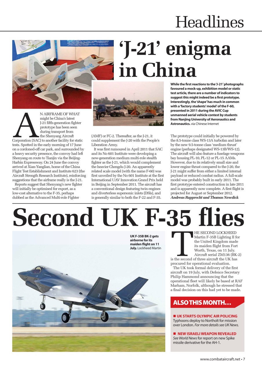 Combat Aircraft Journal Preview Pages