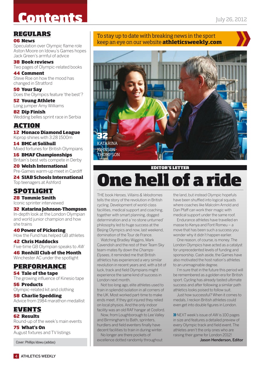 AW – Athletics Weekly Magazine Preview Pages