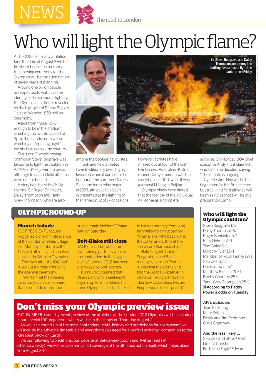 AW – Athletics Weekly Magazine Preview Pages