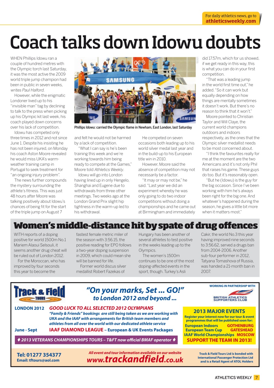 AW – Athletics Weekly Magazine Preview Pages