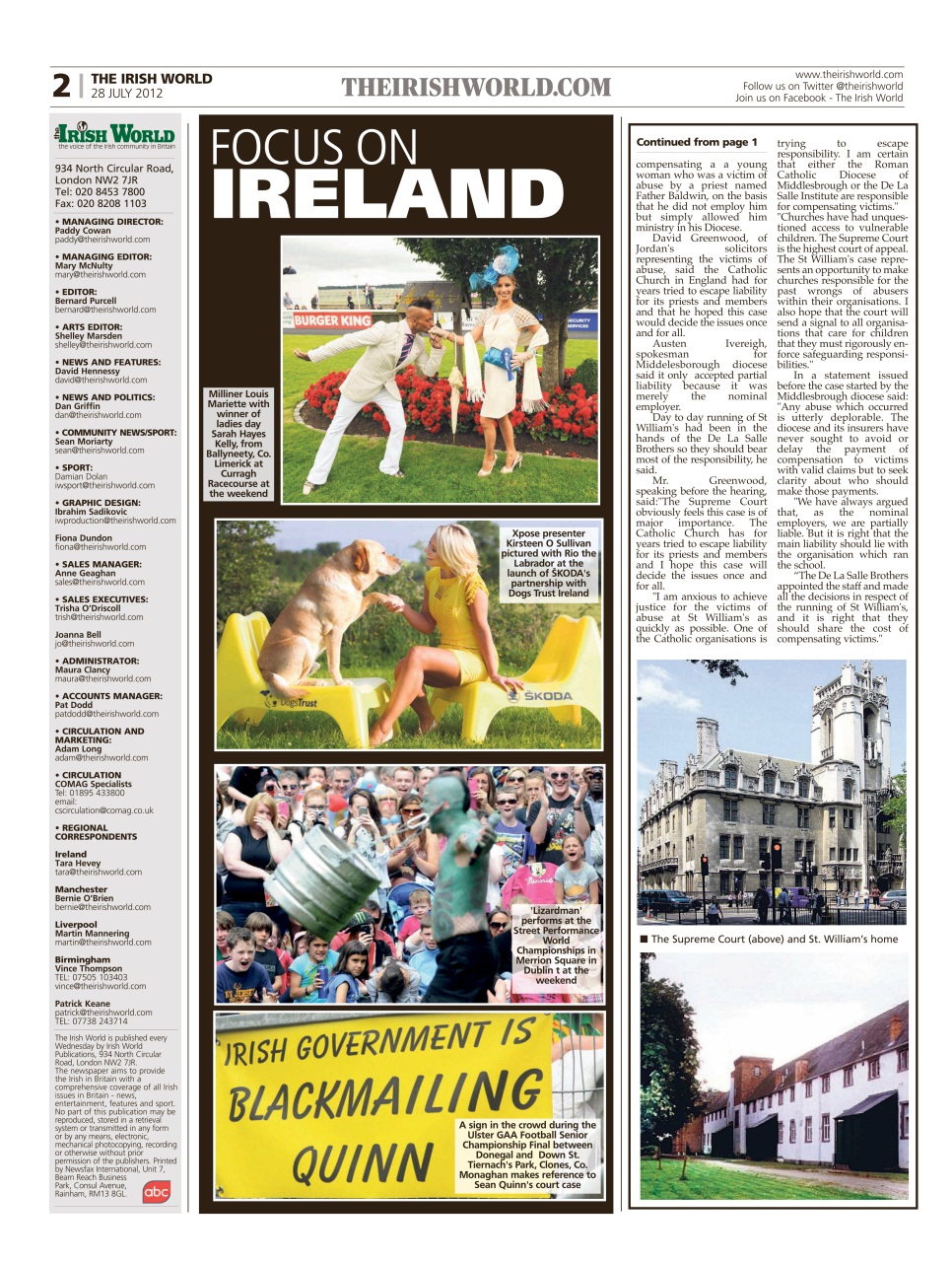 Irish World Preview Pages