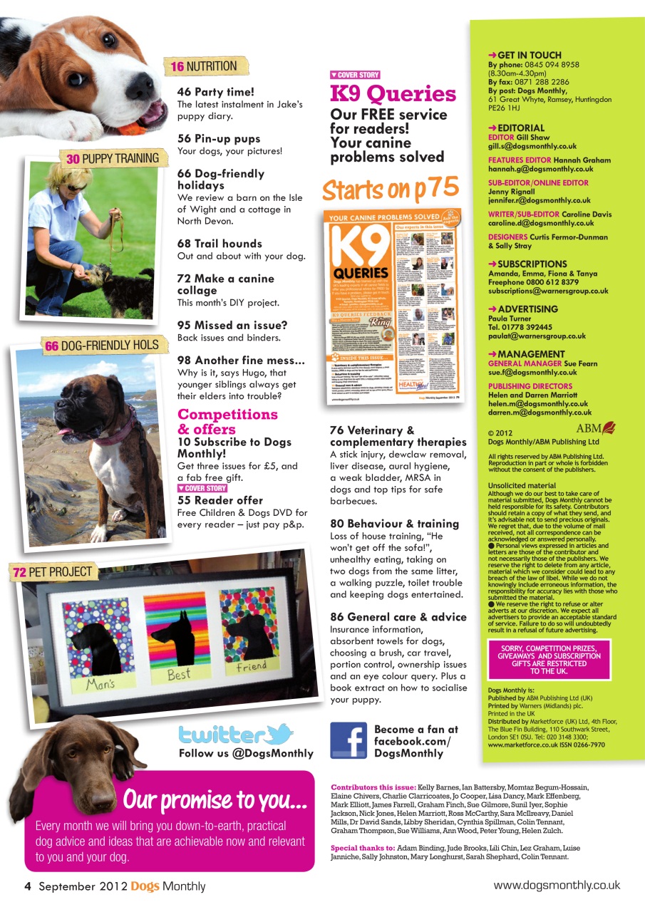 Dogs Monthly Preview Pages