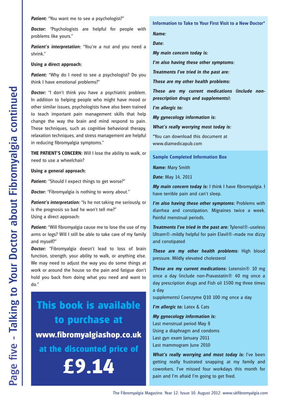 Fibromyalgia Magazine Preview Pages