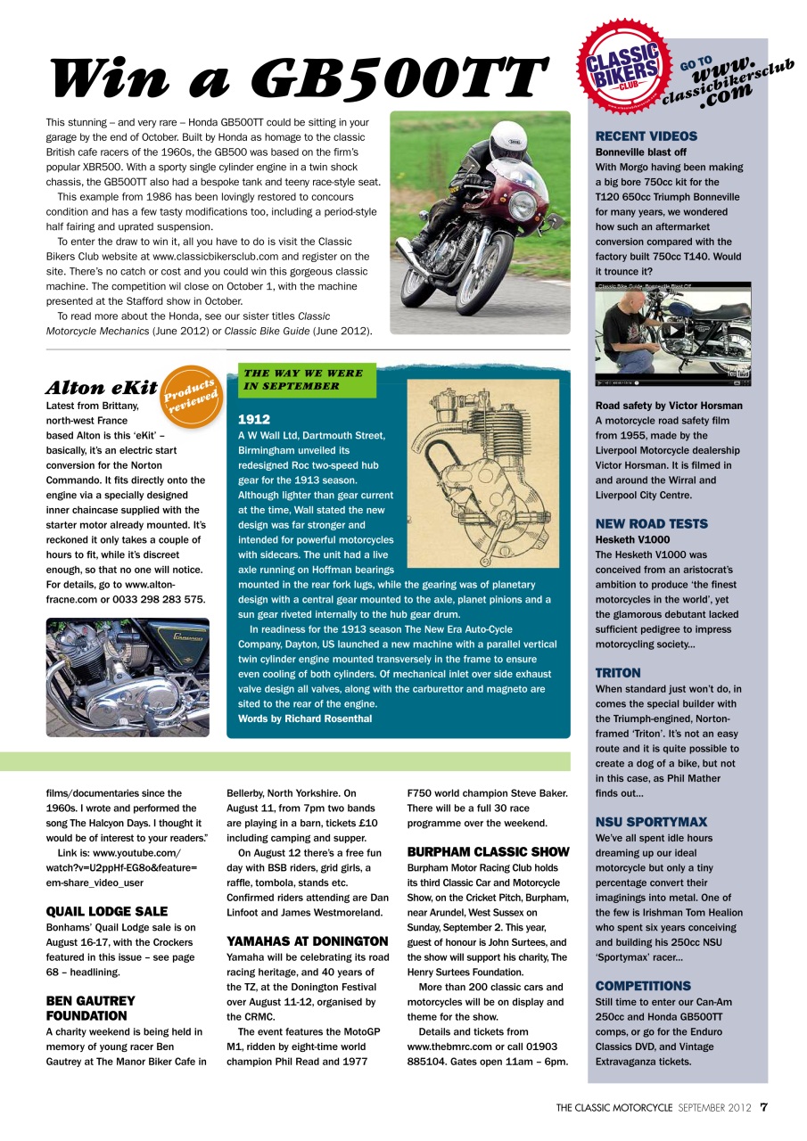 The Classic MotorCycle Preview Pages