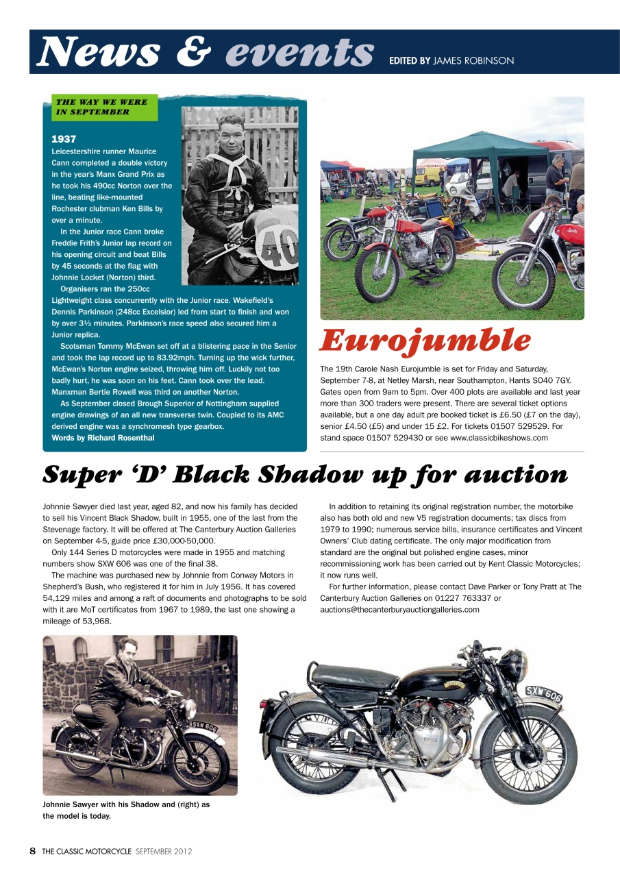 The Classic MotorCycle Preview Pages