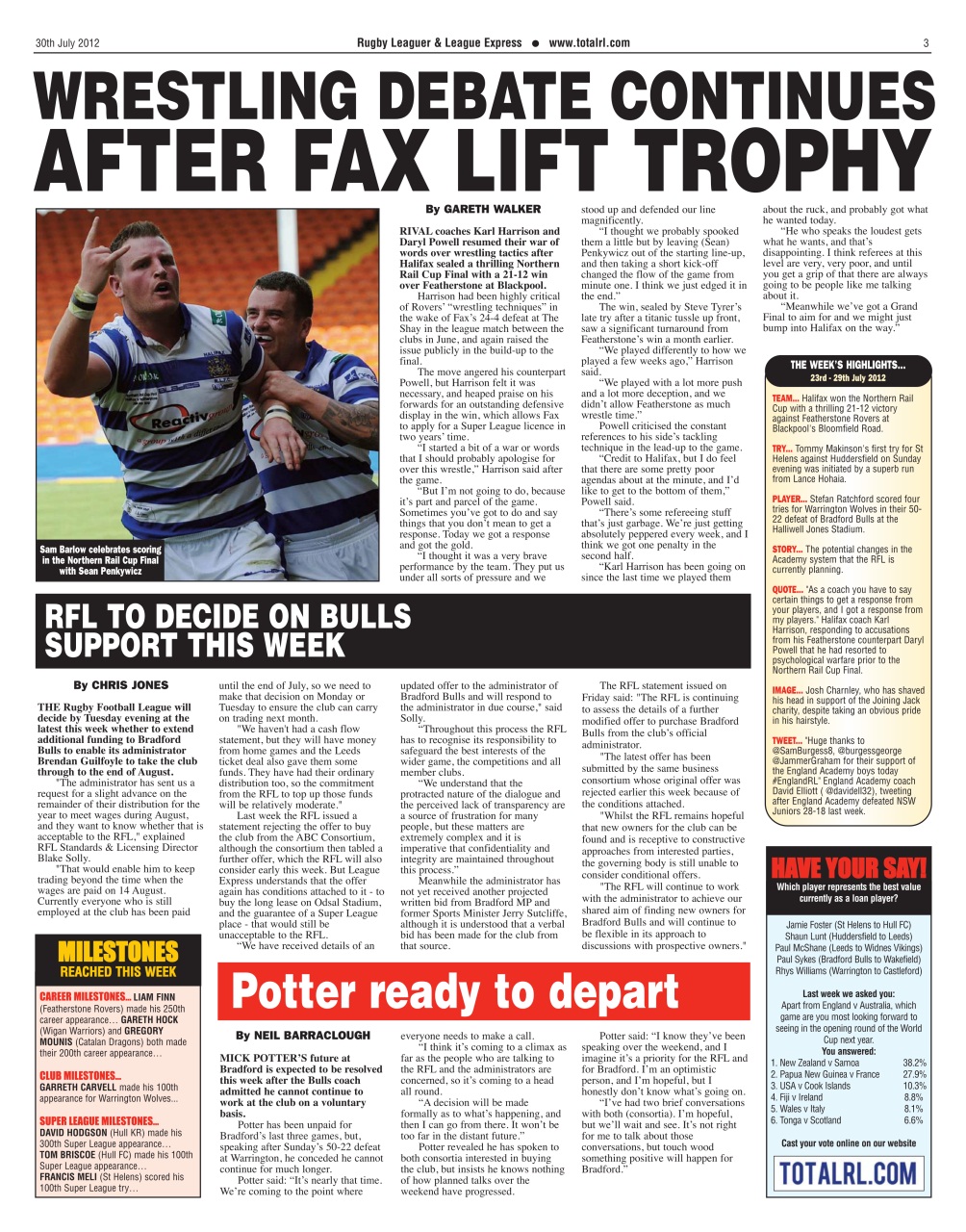 League Express Preview Pages