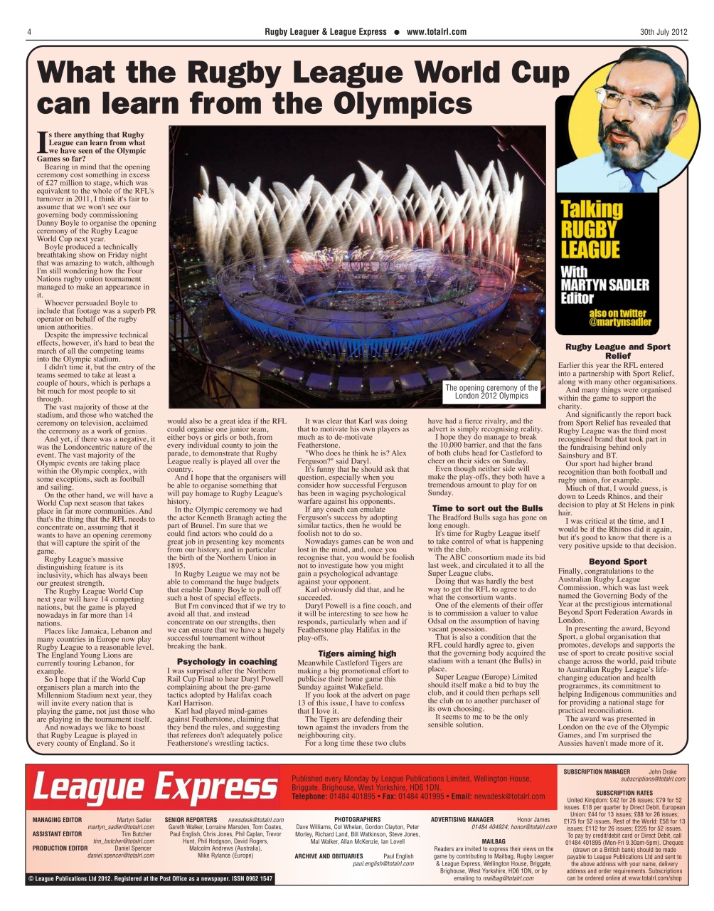 League Express Preview Pages