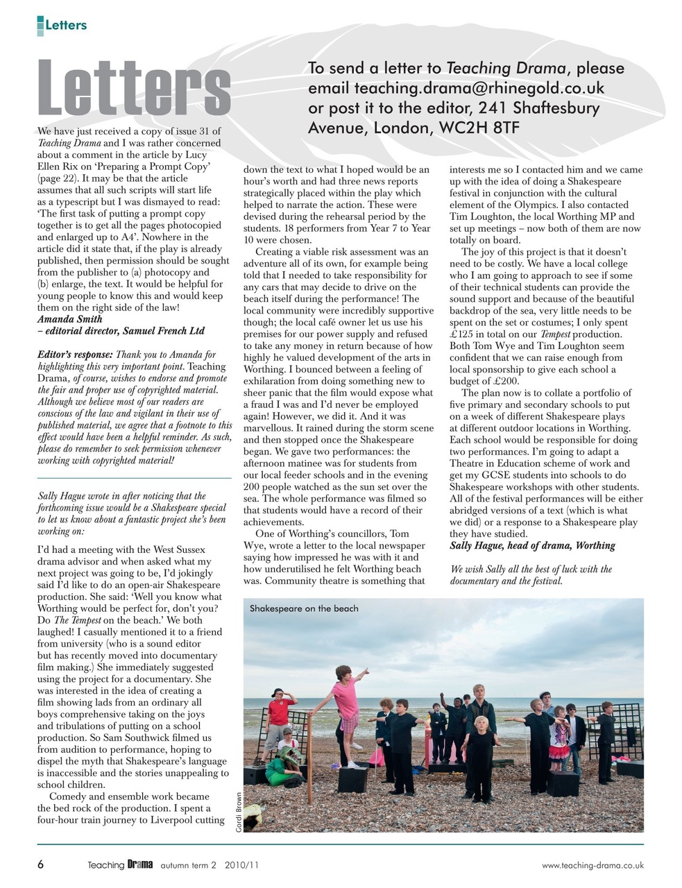 Drama and Theatre Preview Pages