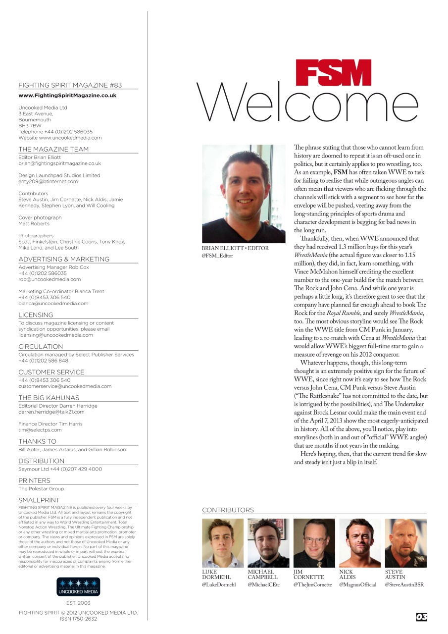 Wrestletalk Magazine Preview Pages