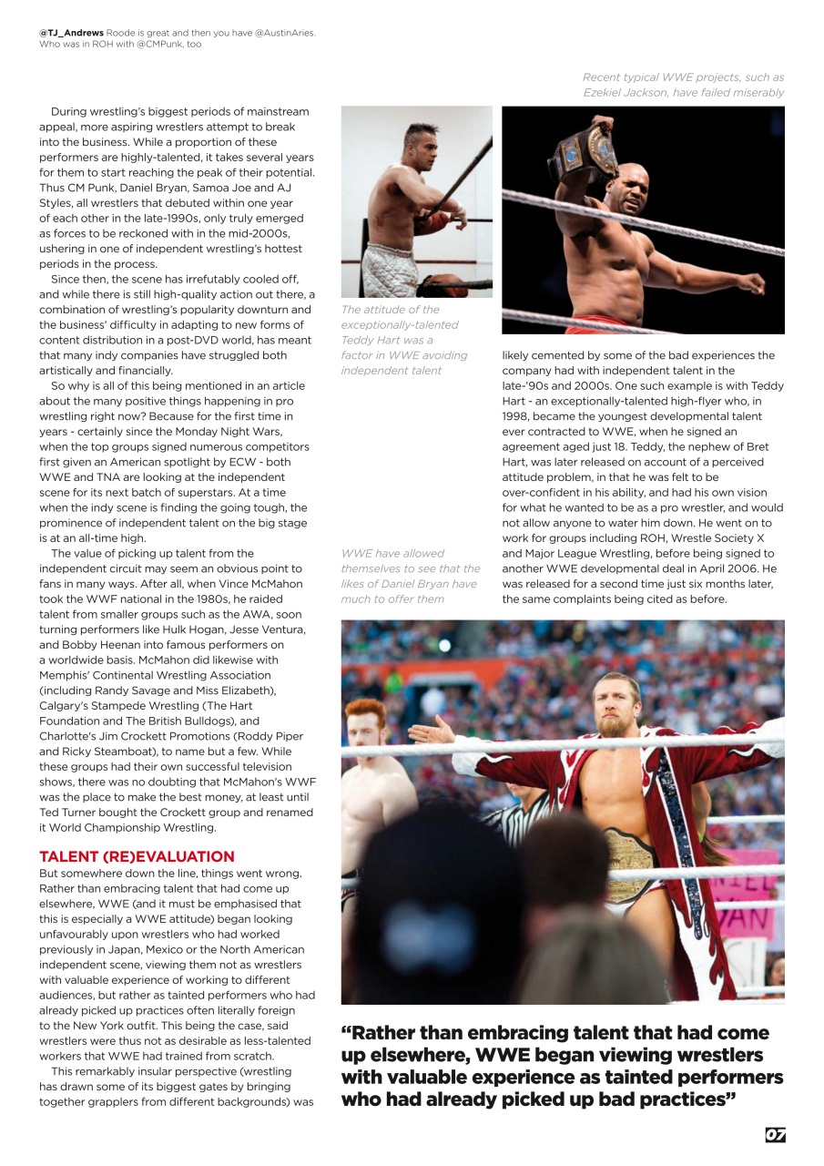 Wrestletalk Magazine Preview Pages