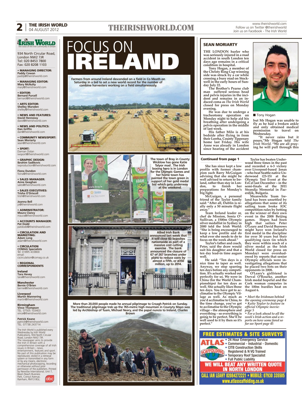 Irish World Preview Pages