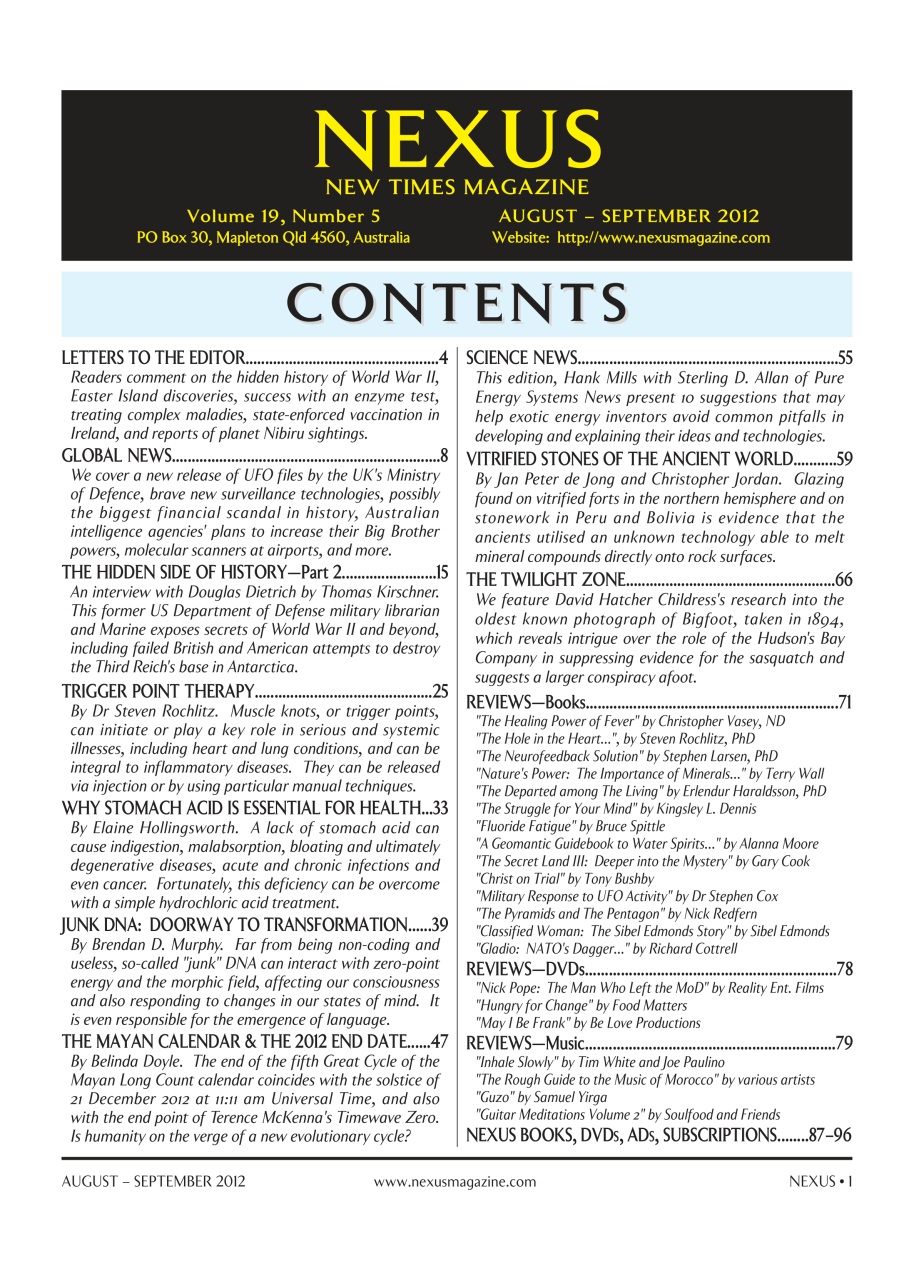 Nexus Magazine Preview Pages