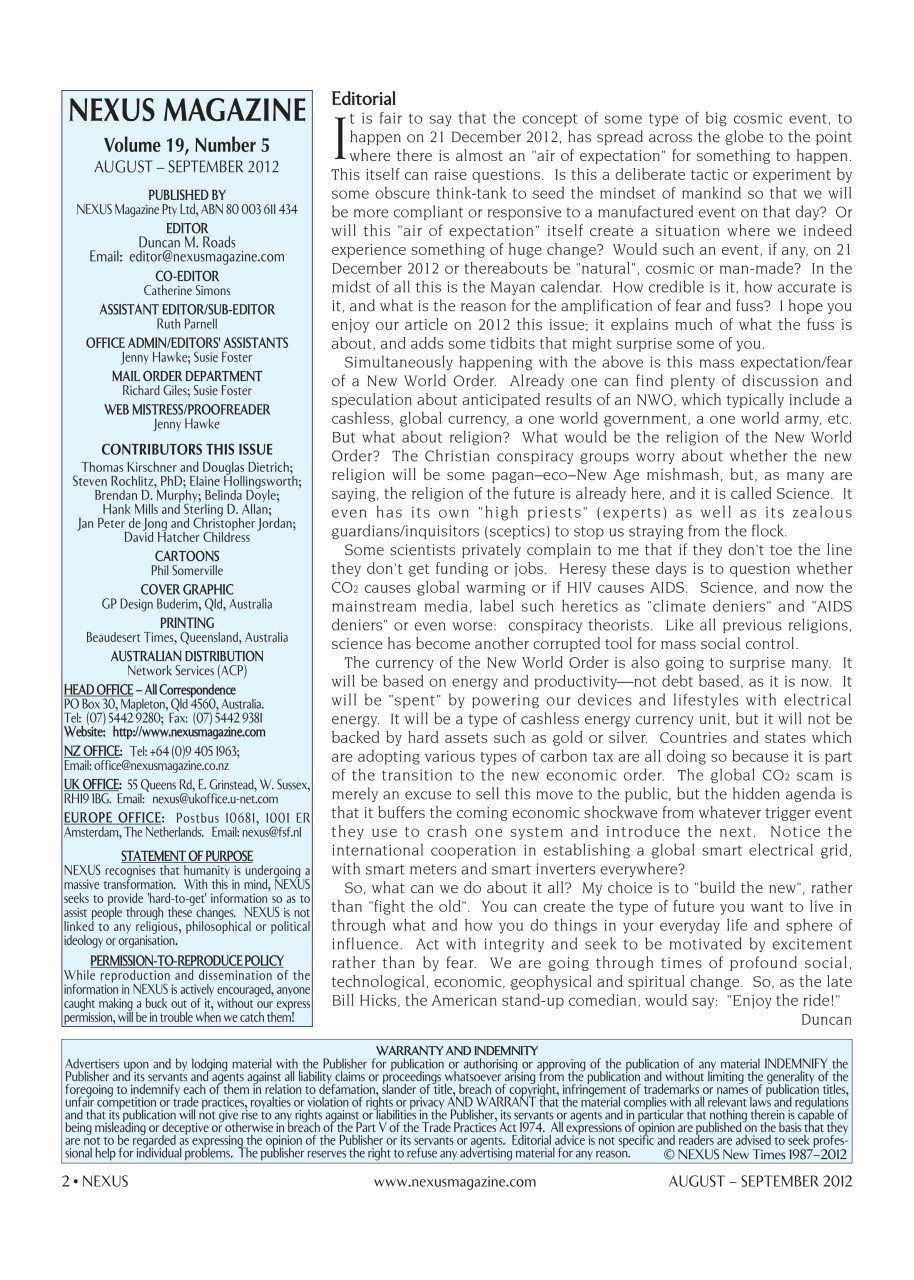 Nexus Magazine Preview Pages