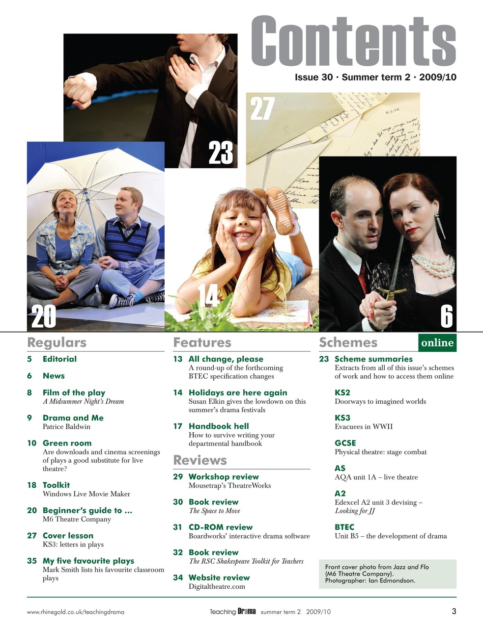 Drama and Theatre Preview Pages