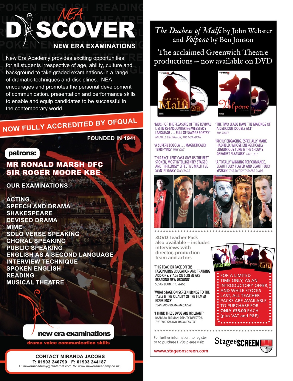 Drama and Theatre Preview Pages