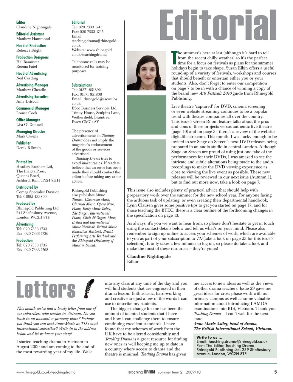 Drama and Theatre Preview Pages