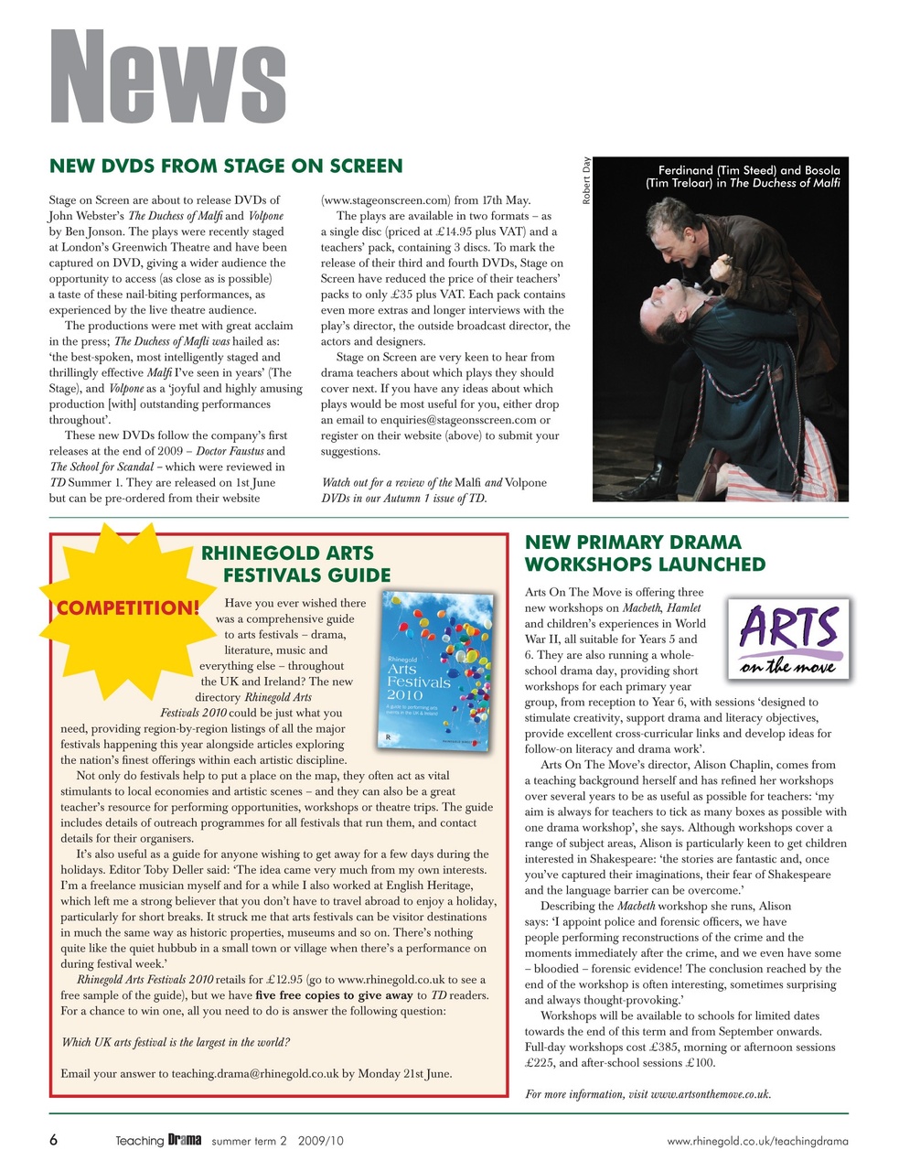 Drama and Theatre Preview Pages