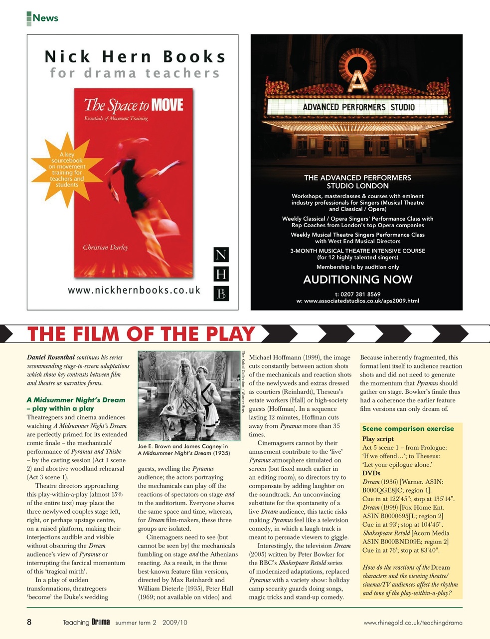 Drama and Theatre Preview Pages