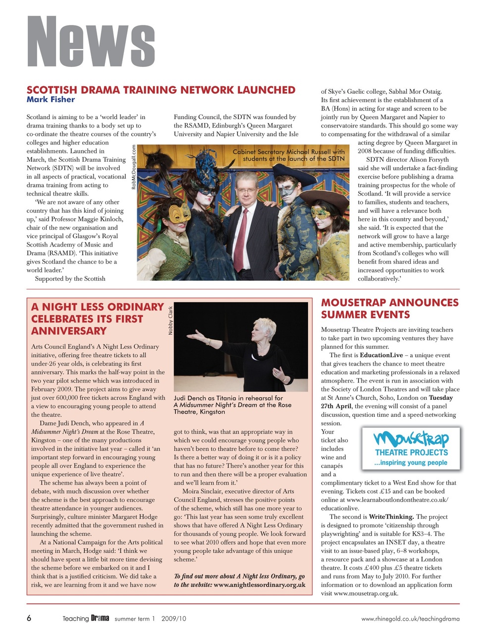 Drama and Theatre Preview Pages