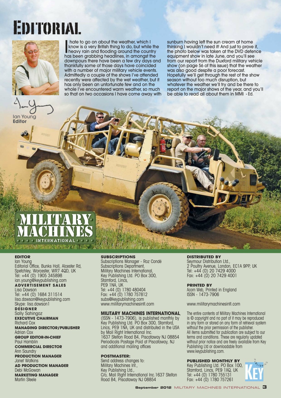 Military Machines International Preview Pages