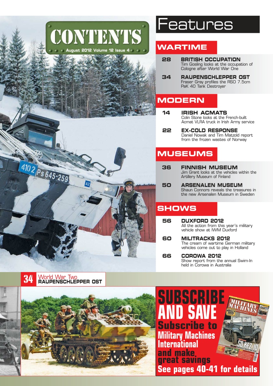 Military Machines International Preview Pages