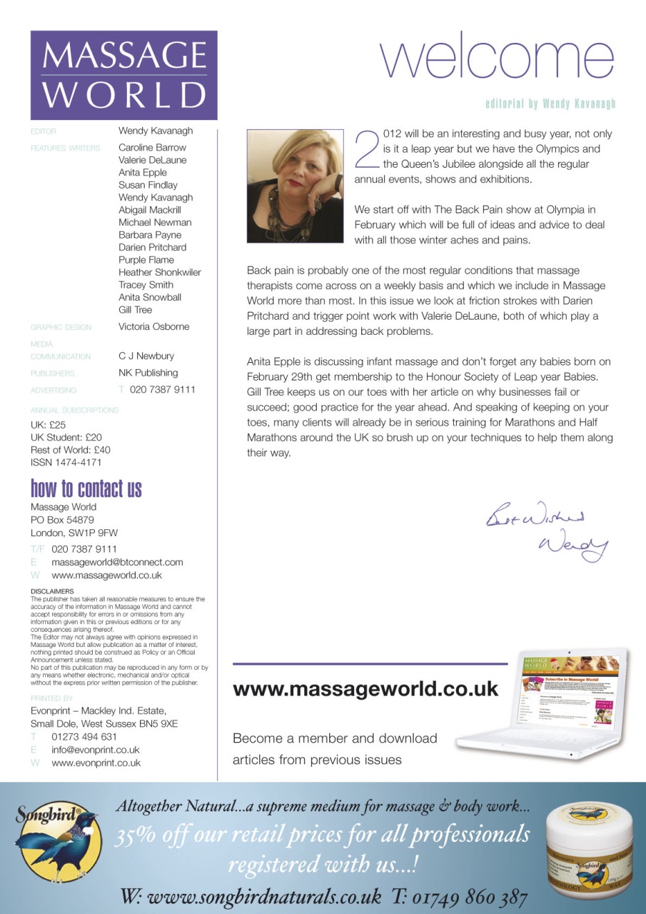 Massage World Preview Pages