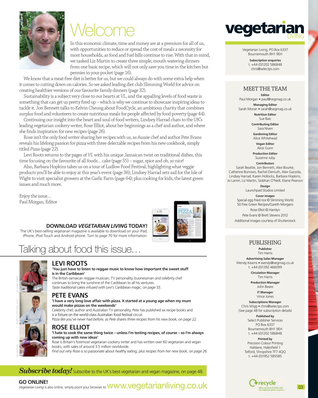 Vegetarian Living Preview Pages