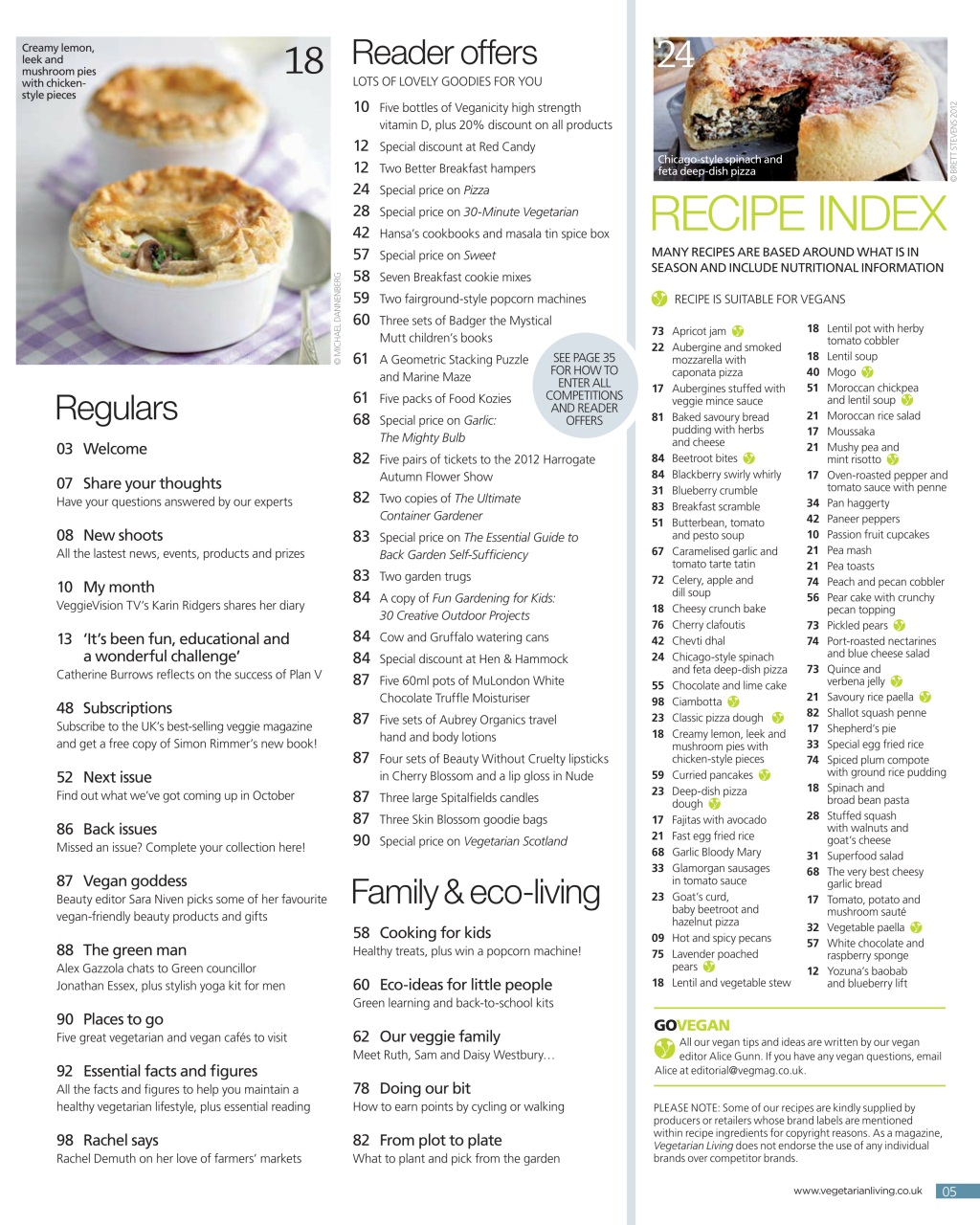 Vegetarian Living Preview Pages