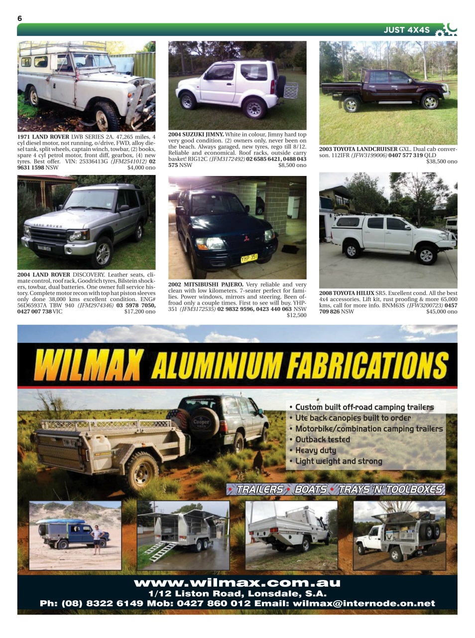 JUST 4X4S Preview Pages