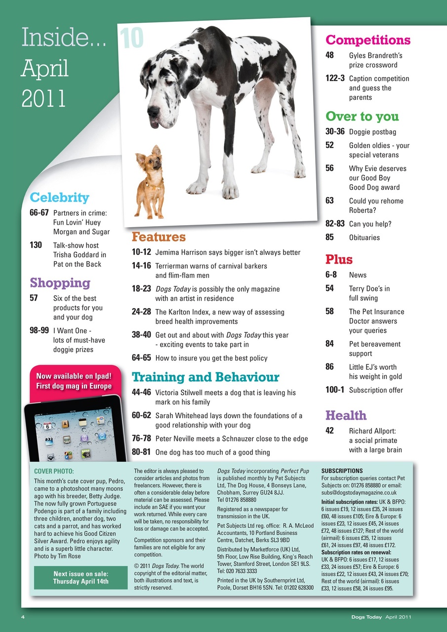 Dogs Today Magazine Preview Pages