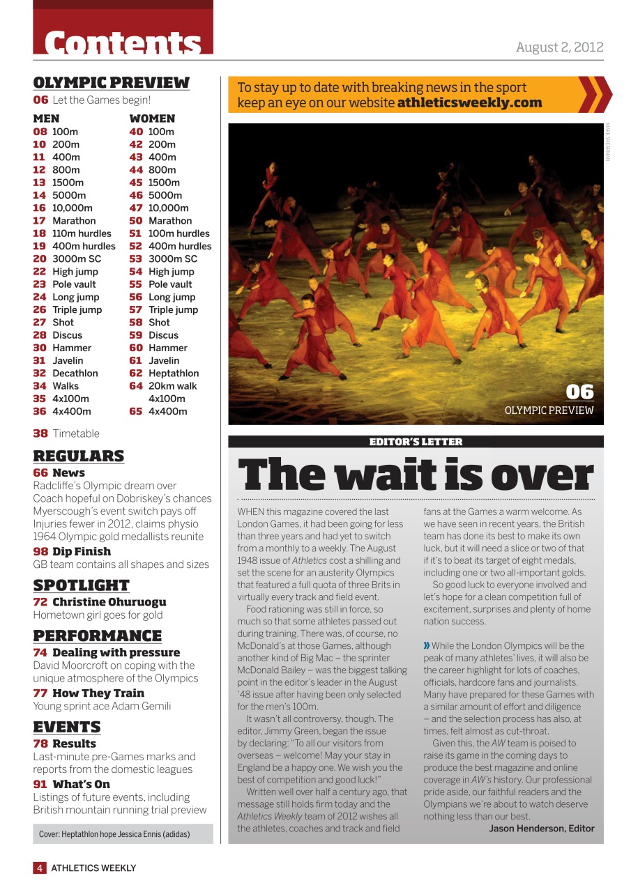 AW – Athletics Weekly Magazine Preview Pages