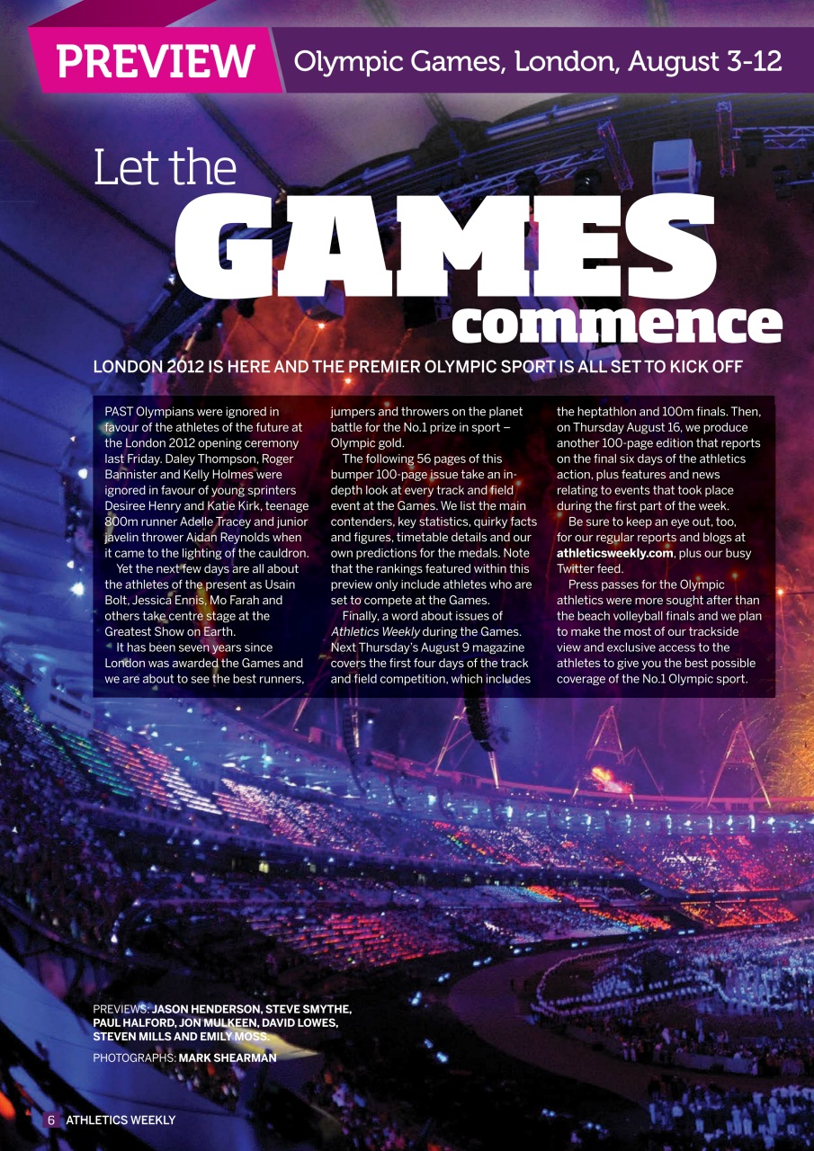 AW – Athletics Weekly Magazine Preview Pages