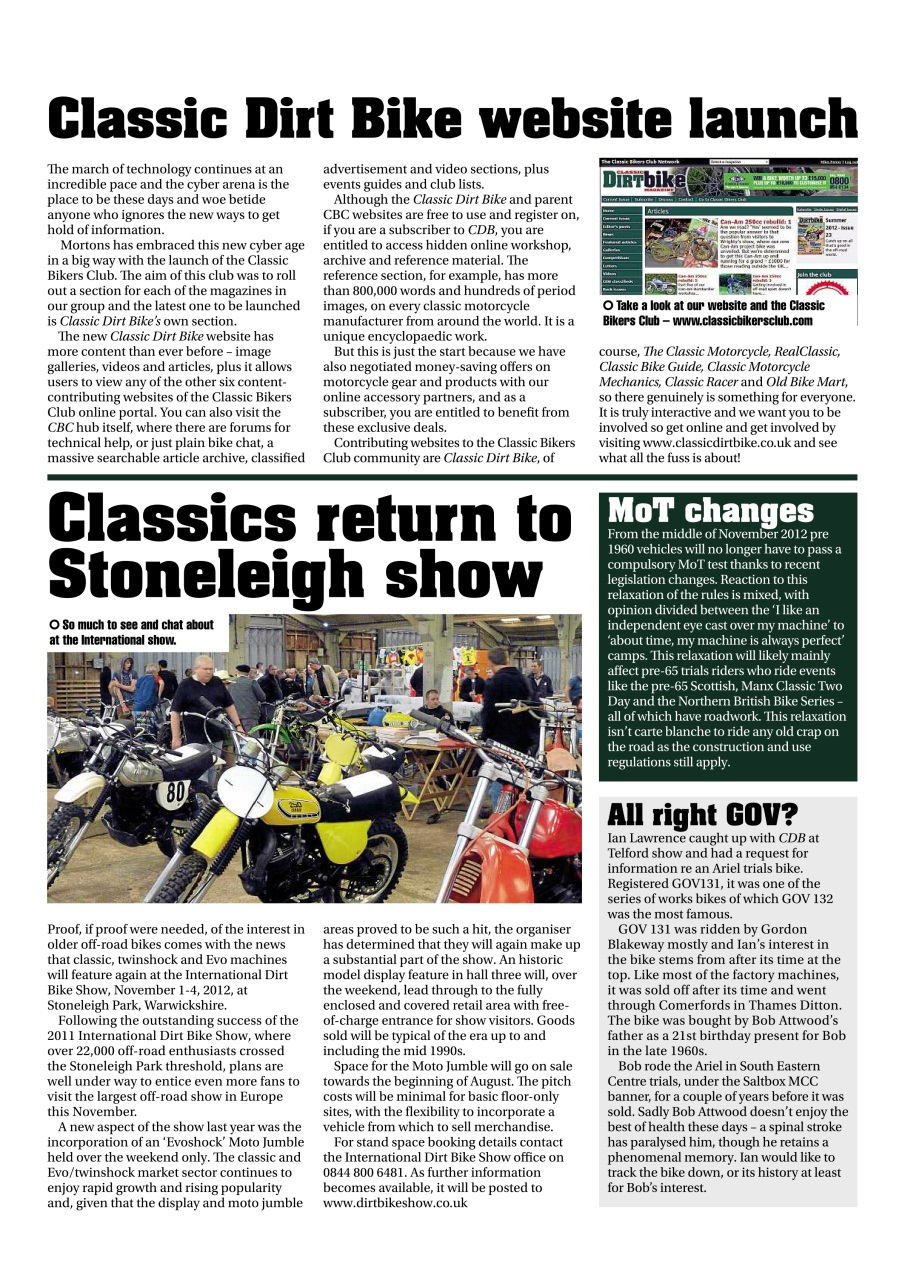 Classic Dirt Bike Preview Pages