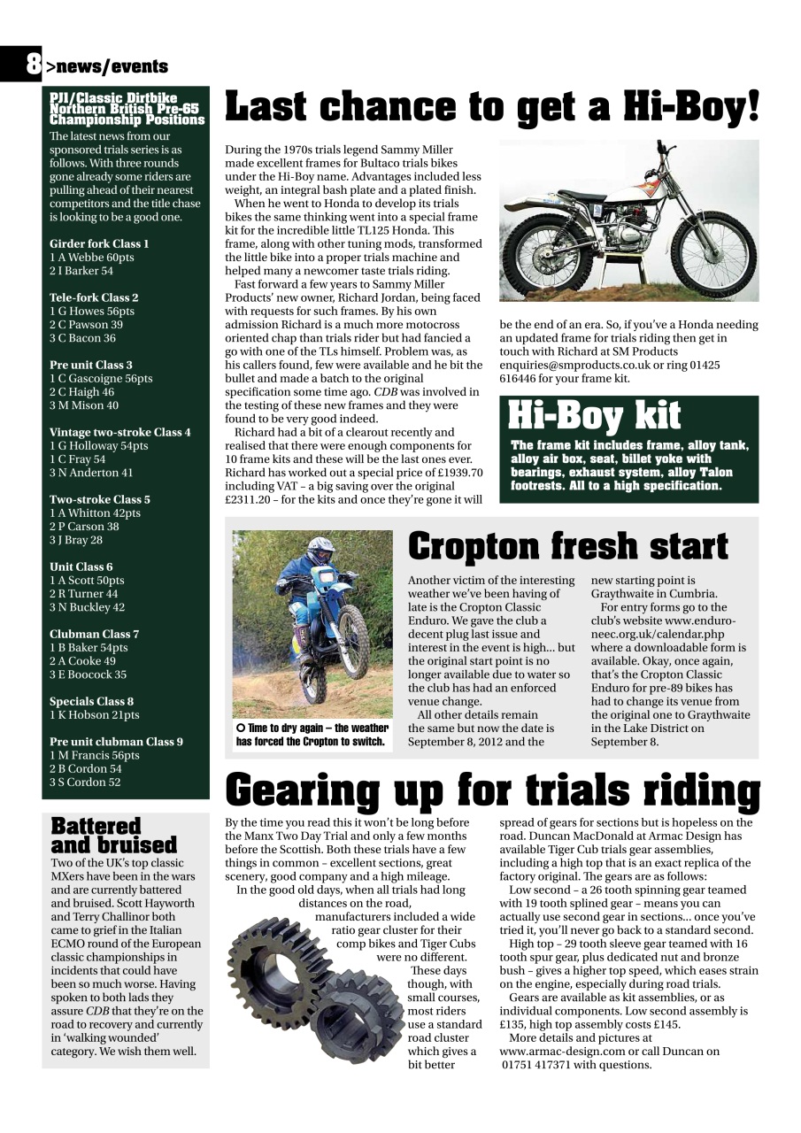Classic Dirt Bike Preview Pages
