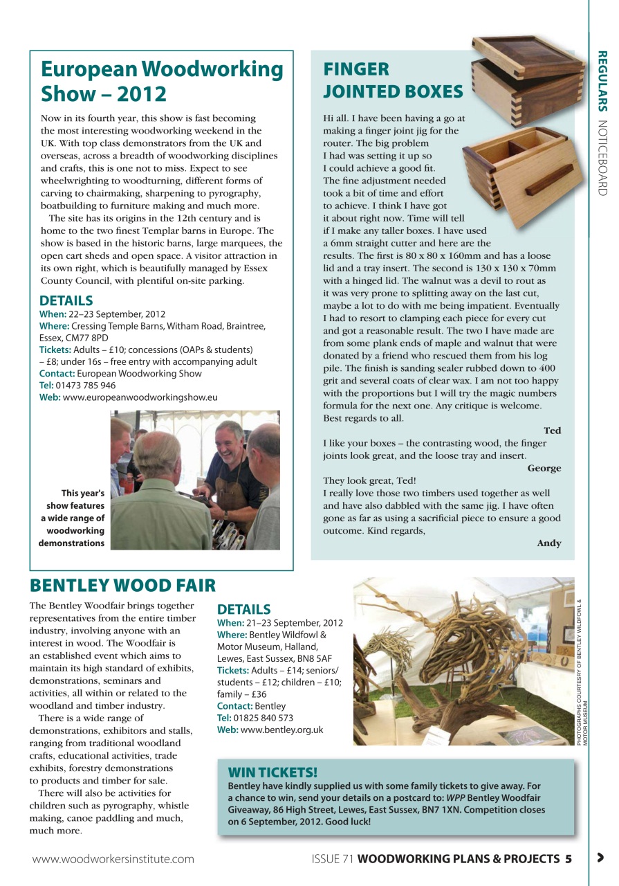 Woodworking Crafts Magazine Preview Pages