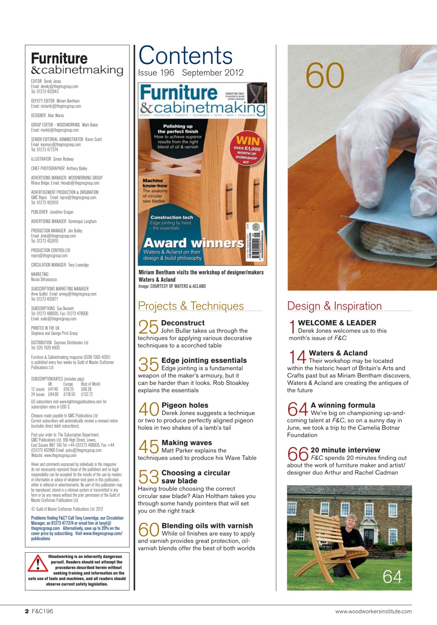 Furniture & Cabinetmaking Preview Pages