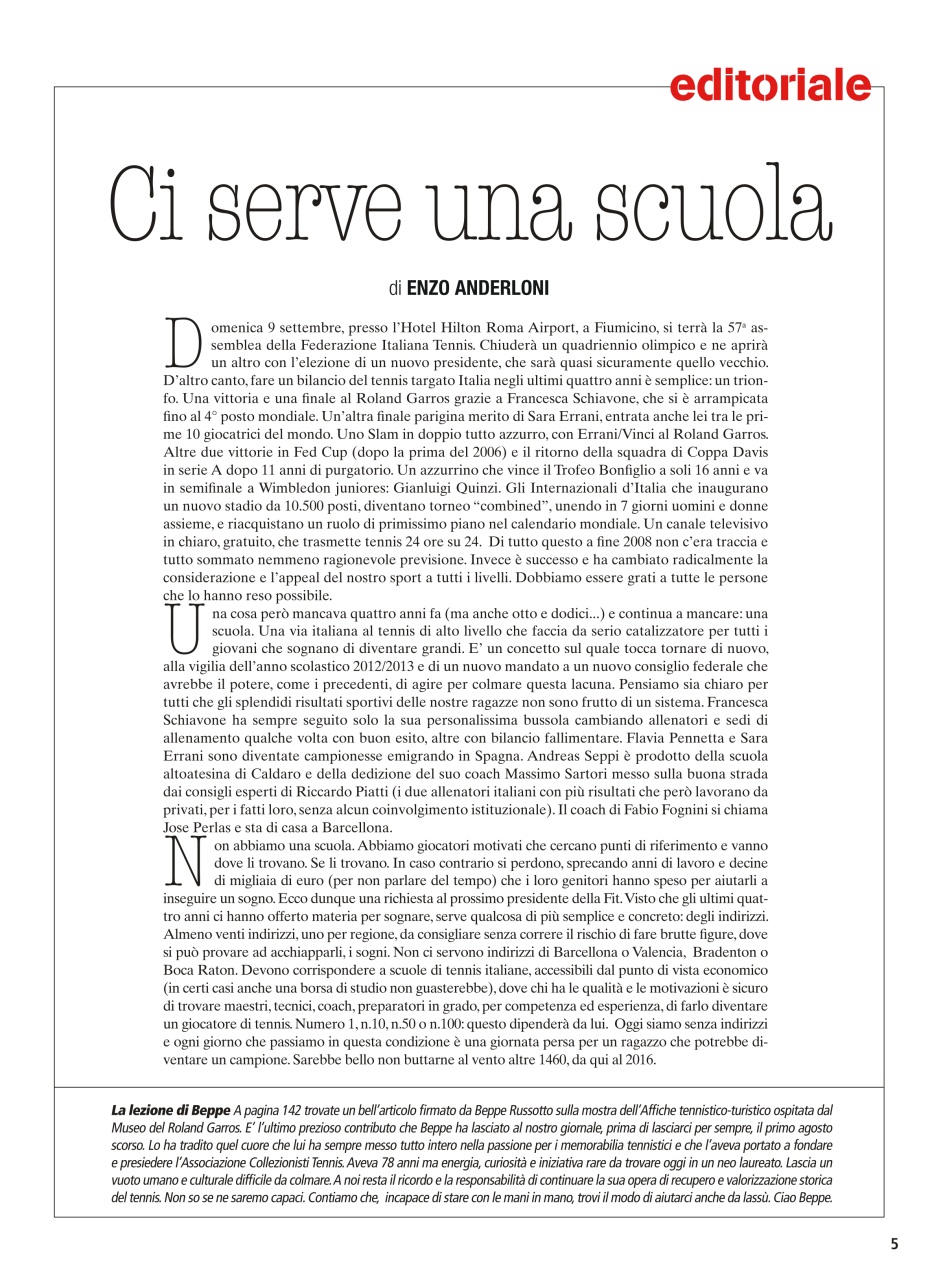 Il Tennis Italiano Preview Pages