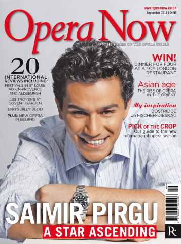 Opera Now issue Opera Now September 2012