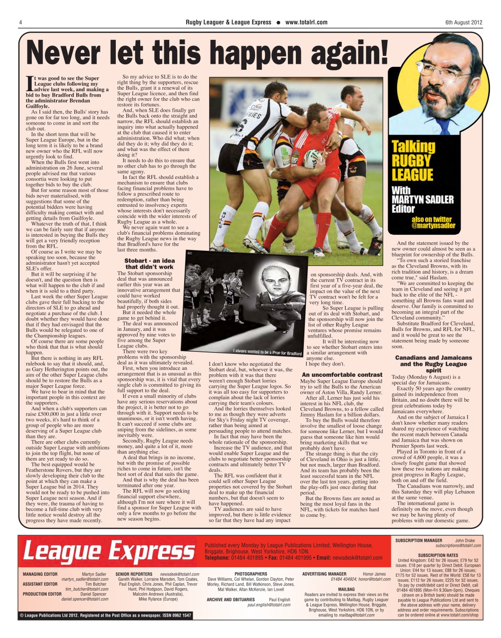 League Express Preview Pages