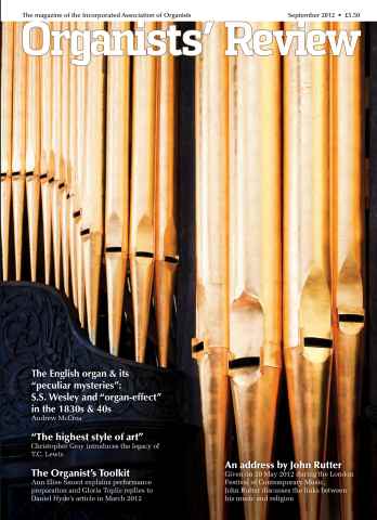Organists' Review issue September 2012