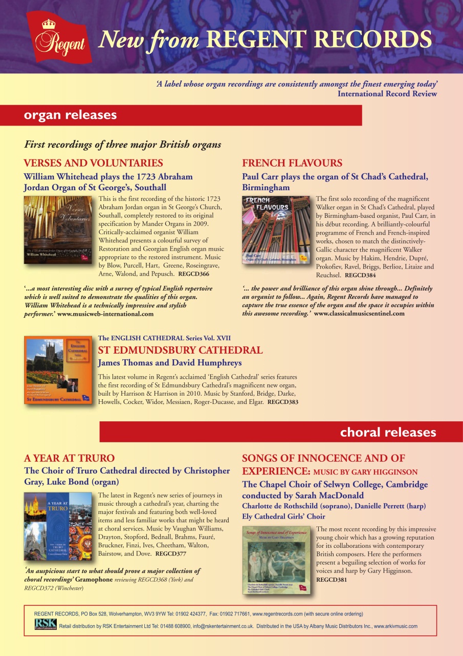 Organists' Review Preview Pages